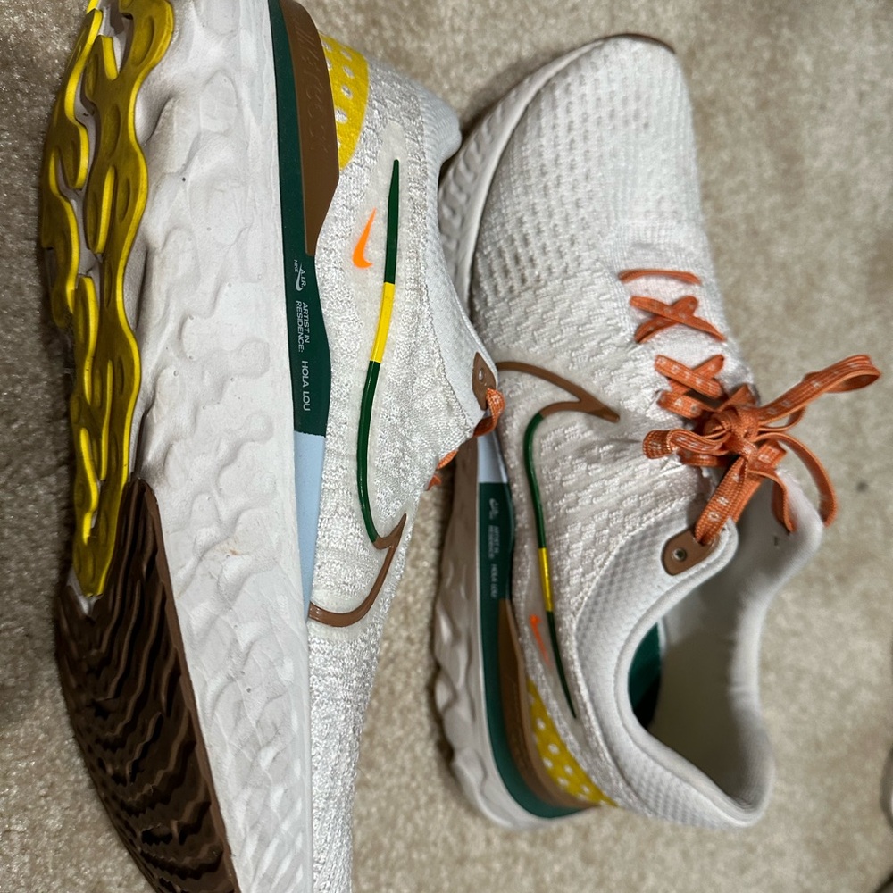 Nike White and Multicolor Sneakers